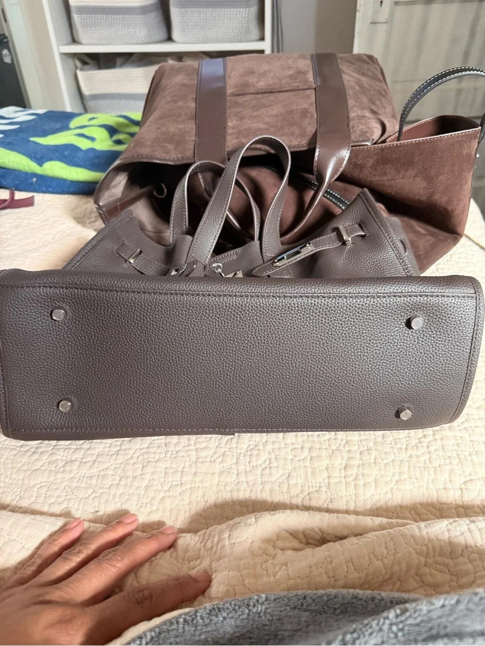 Brown Leather Tote Bag - Men/Women Bags